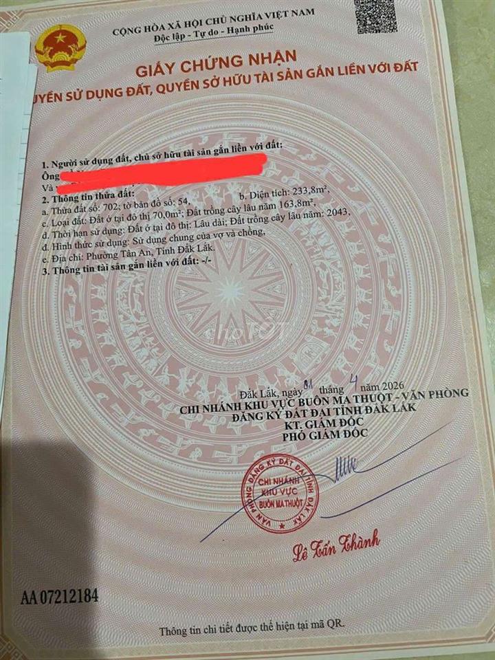 Bán đất đường N2, Đạt Lý, Tân An