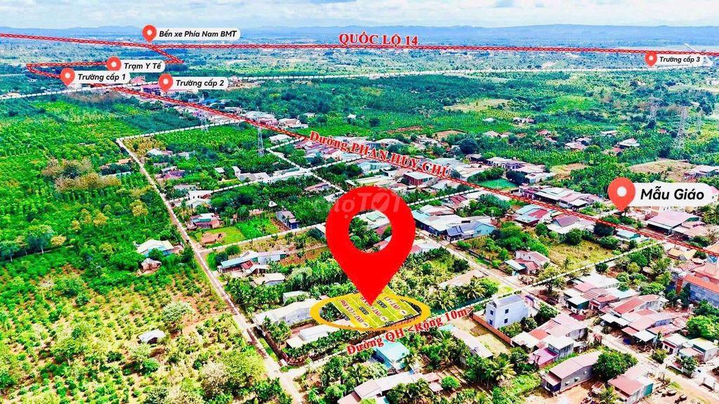 Đất thổ cư ở Đường ô tô Phan Huy Chú Tp BMT Đăk Lăk khu dân bàn cờ