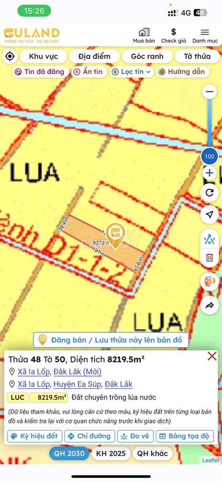 BÁN GẤP ĐẤT LÚA