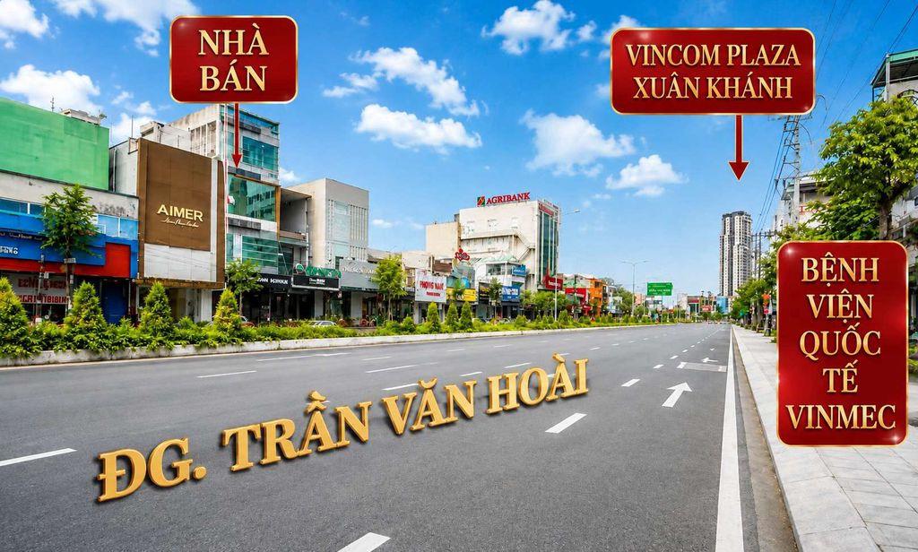 NHÀ MẶT TIỀN ĐƯỜNG TRẦN VĂN HOÀI ( ĐỐI DIỆN BV QUỐC TẾ VINMEC)