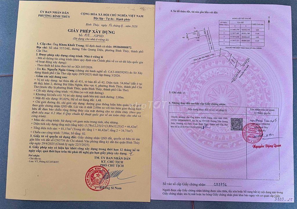 nhà hẻm 2 Bùi hữu nghĩa