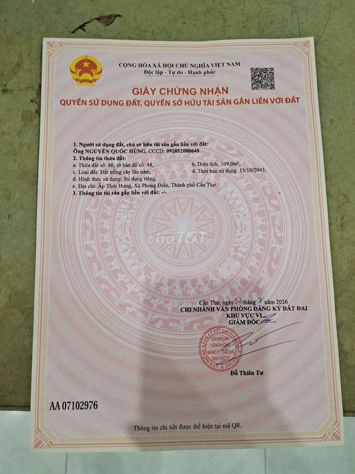 bát đất cln ấp thới hưng phong điền cần thơ