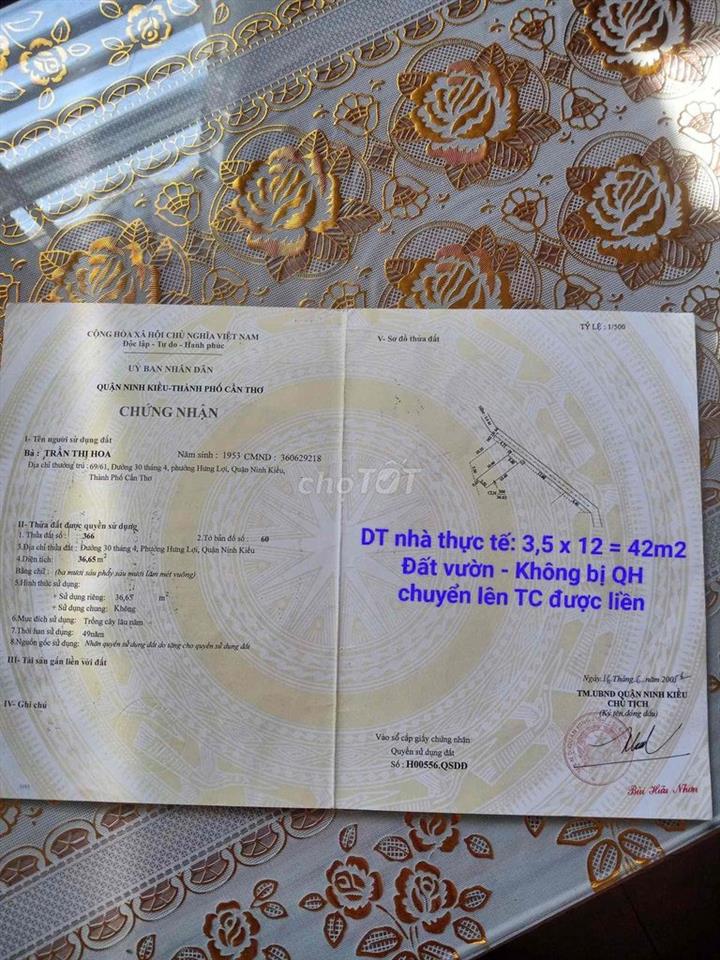 BAN NHA  CHUC CHINH HEM 583 ĐƯỜNG 30/4