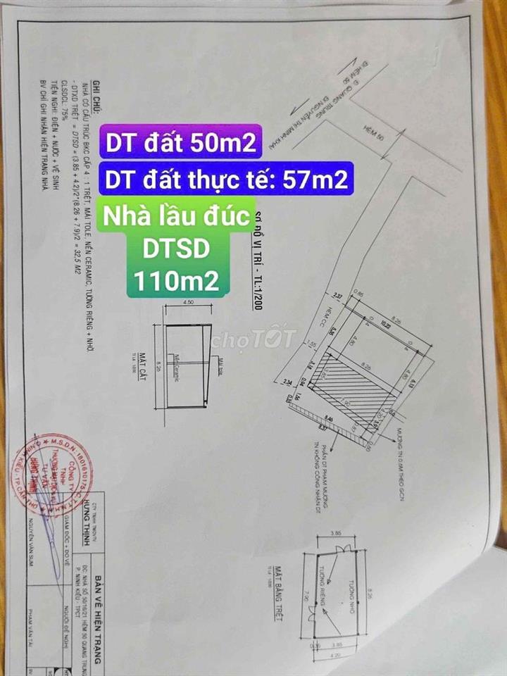 BAN NHA HẺM 50 Quang trung