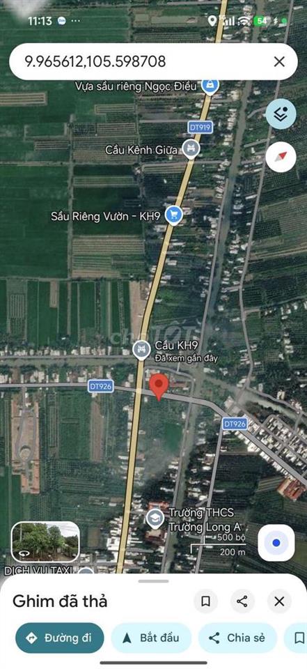 Bán 66m Mặt tiền tỉnh lộ 926 ( 16.000m2)