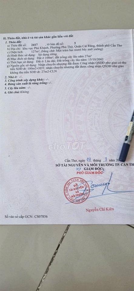 Bán nhà đường 4,5m xe hơi chạy, đi qua Ninh Kiều gần, giá rẻ.
