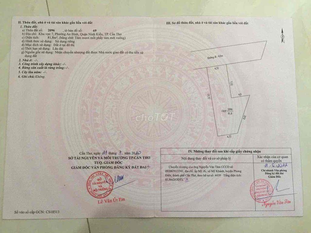 kdc 923 gần chợ An Bình, chợ Nổi cái Răng, nhà mới đag cho thuê