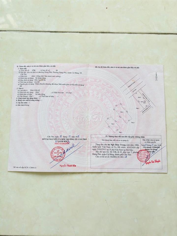 Bán nhà KDC HƯNG PHÚ ĐƯỜNG 8C2
