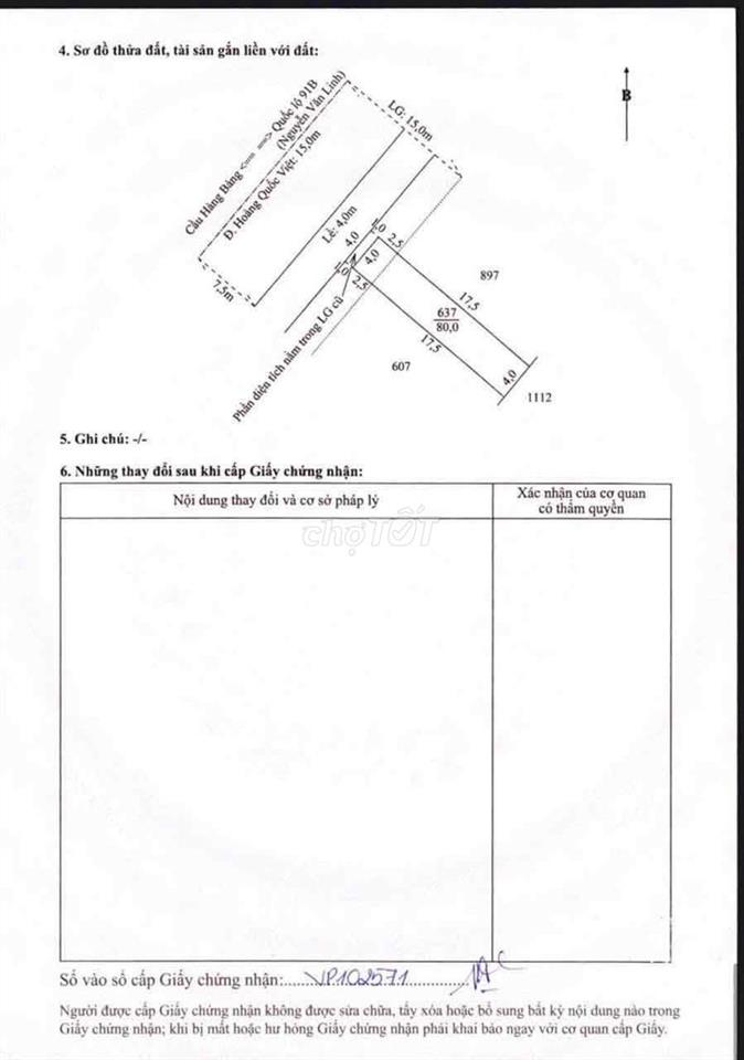 Bán nền mặt tiền Đường Hoàng Quốc Việt