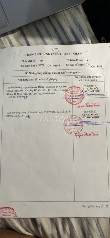 NHÀ TRỤC CHÍNH ĐƯỜNG SỐ 1 - KDC 923 - P.AN BÌNH - Tp.CẦN THƠ