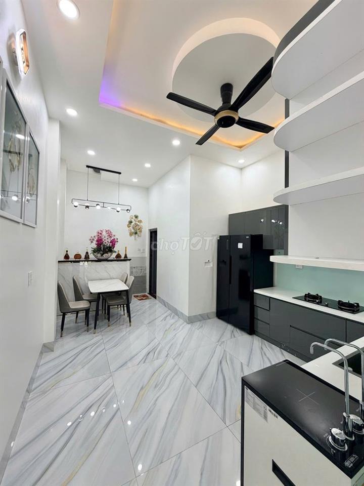 Nhà trệt lầu 3PN FULL NỘI THẤT Khu Biệt Thự Cồn Khương 12 triệu