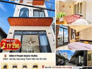 NHÀ TRỆT LẦU LỘ Ô TÔ GIÁ TỐT HẺM 9 PHẠM NGỌC HƯNG GẦN SIÊU THỊ LOTTE