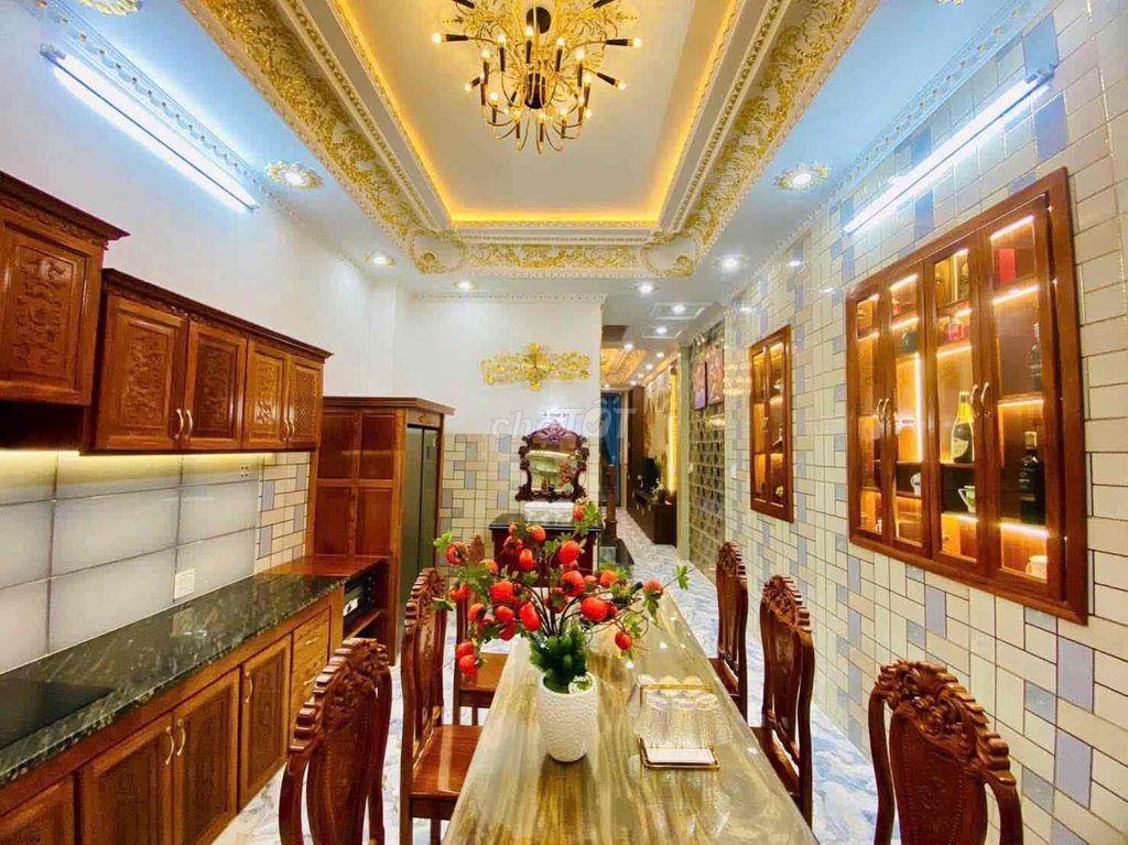 CHO THUÊ NHÀ 3 TẦNG MỚI ĐẸP FULL NỘI THẤT LỘ Ô TÔ KDC CỬU LONG