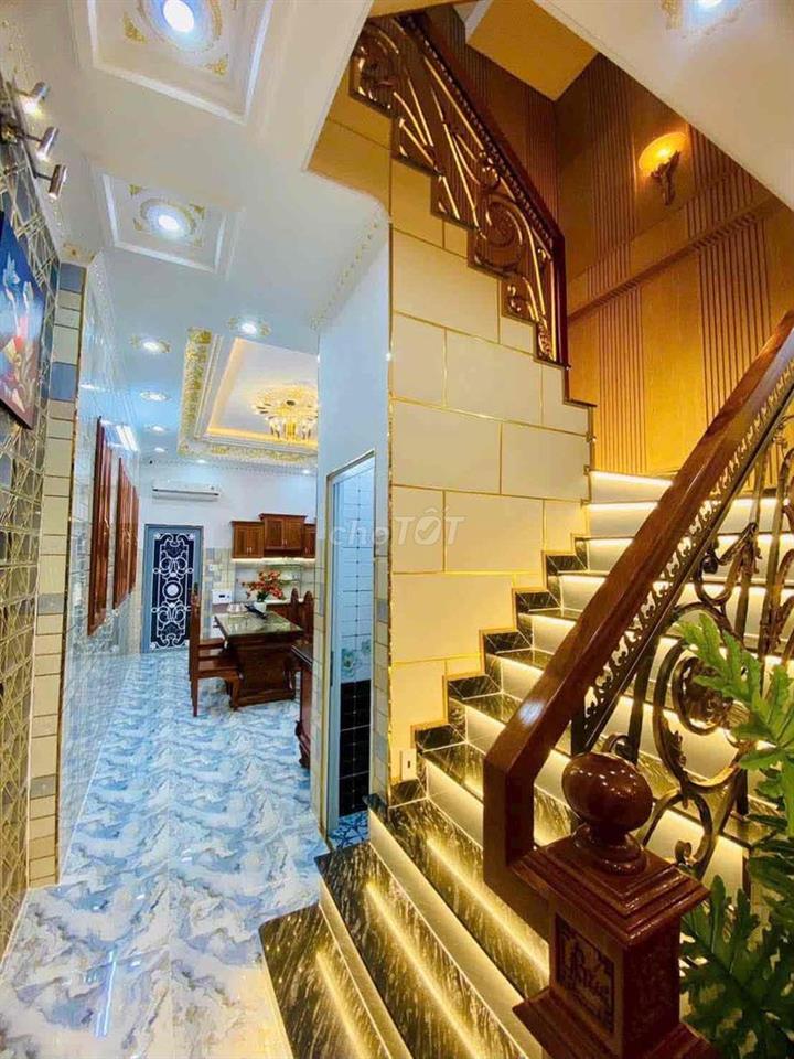 CHO THUÊ NHÀ 3 TẦNG MỚI ĐẸP FULL NỘI THẤT LỘ Ô TÔ KDC CỬU LONG