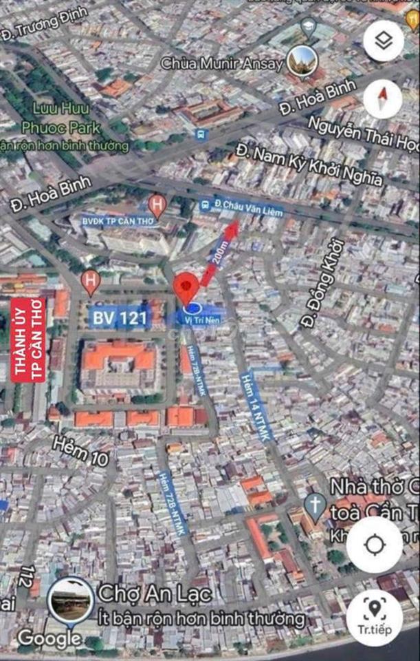 BÁN THỬA ĐẤT THỔ CƯ 144,2M² MẶT TIỀN LỘ NHỰA 6M NINH KIỀU CẦN THƠ