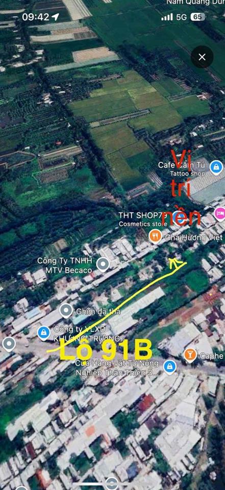 cách 91b 100m lộ nhựa 6m