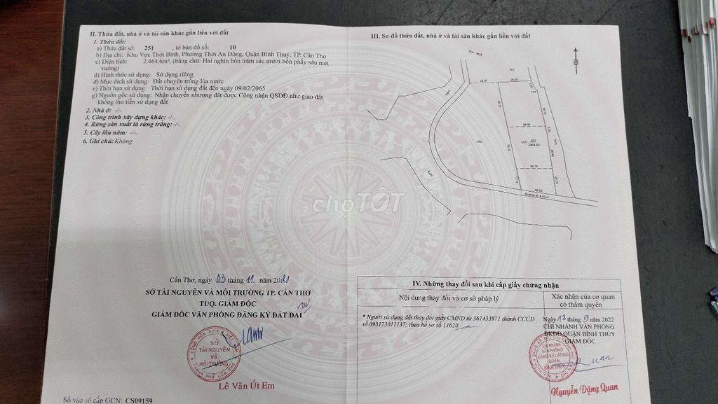 Bán đất kv thới bình phường Thới An Đông giáp ranh Long Hòa lộ ô tô 4m