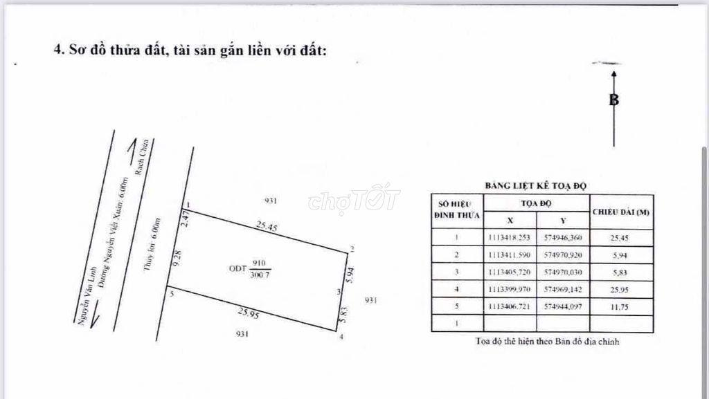 Bán Đất Thổ Cư Mặt Tiền Nguyễn Viết Xuân, Q. Bình Thuỷ Cần Thơ