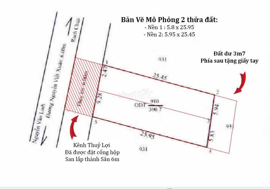 Bán Đất Thổ Cư Mặt Tiền Nguyễn Viết Xuân, Q. Bình Thuỷ Cần Thơ