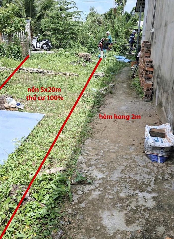 ĐẤT 5X20 THỔ CƯ 100% PHONG ĐIỀN Cách Chợ CÁI Lan 5OOM