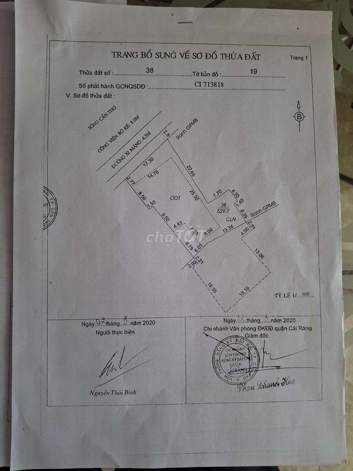 Bán nhà đất sau lưng bến xe Trung tâm Cần Thơ