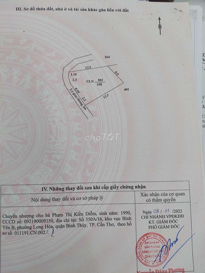 Bán đất nền ô môn giá rẻ