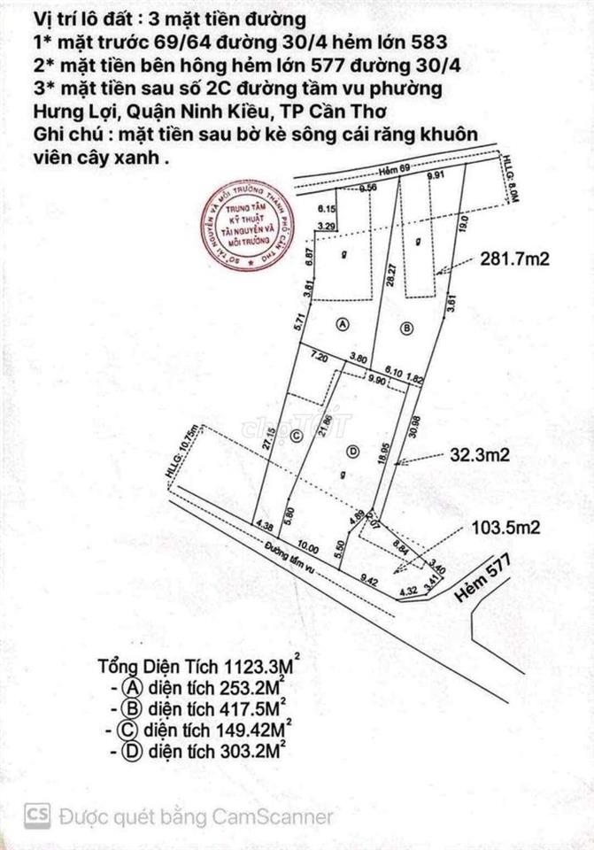 CHÍNH CHỦ CHUYỂN NHƯỢNG QUỸ ĐẤT GIÁ TRỊ CAO-TRUNG TÂM NINH KIỀU