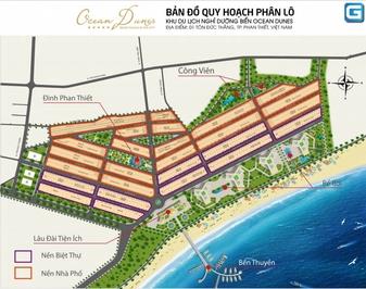 Bán lô góc dự án Ocean Dunes - Phố biển Rạng Đông DT 1113m2, giá 64 tỷ