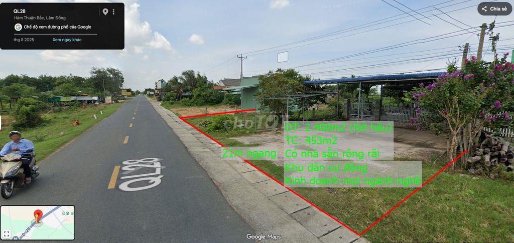Siêu Phẩm Đất QL28 | 2.400m² Có Nhà, Thổ Cư 453m² | Giá Ngộp 4,9 Tỷ
