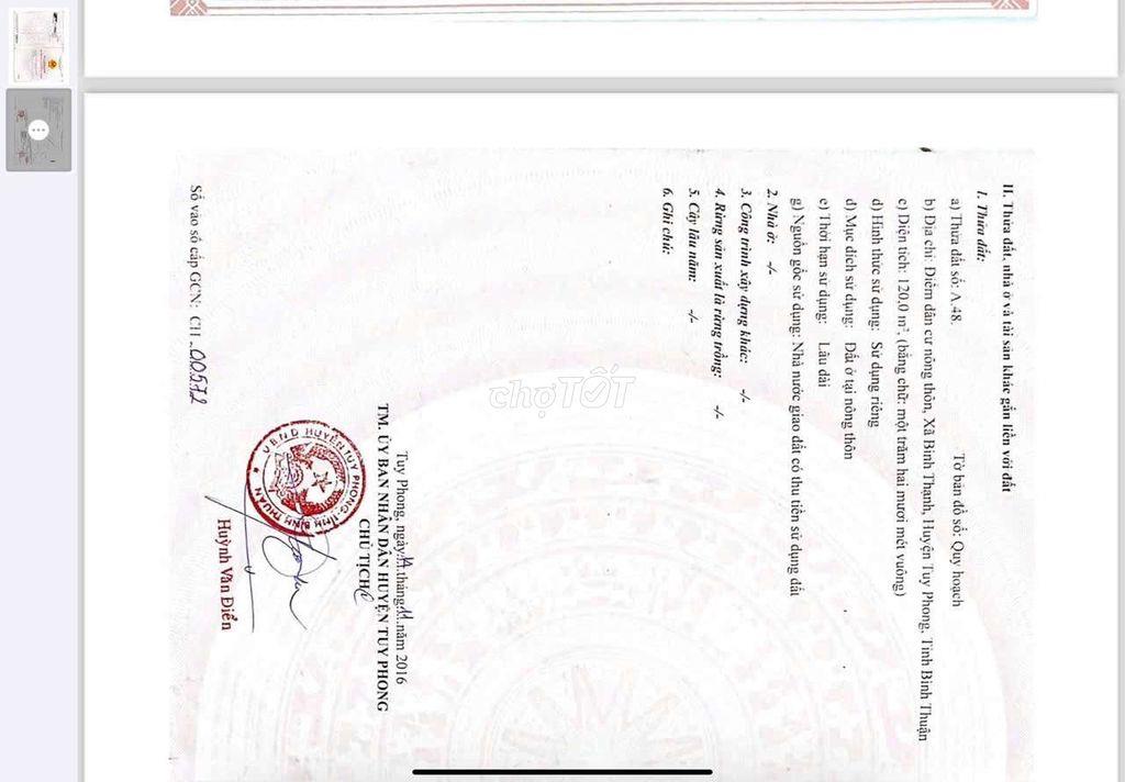 cần bán gấp, đất Bình Thuận, gần biển 780tr