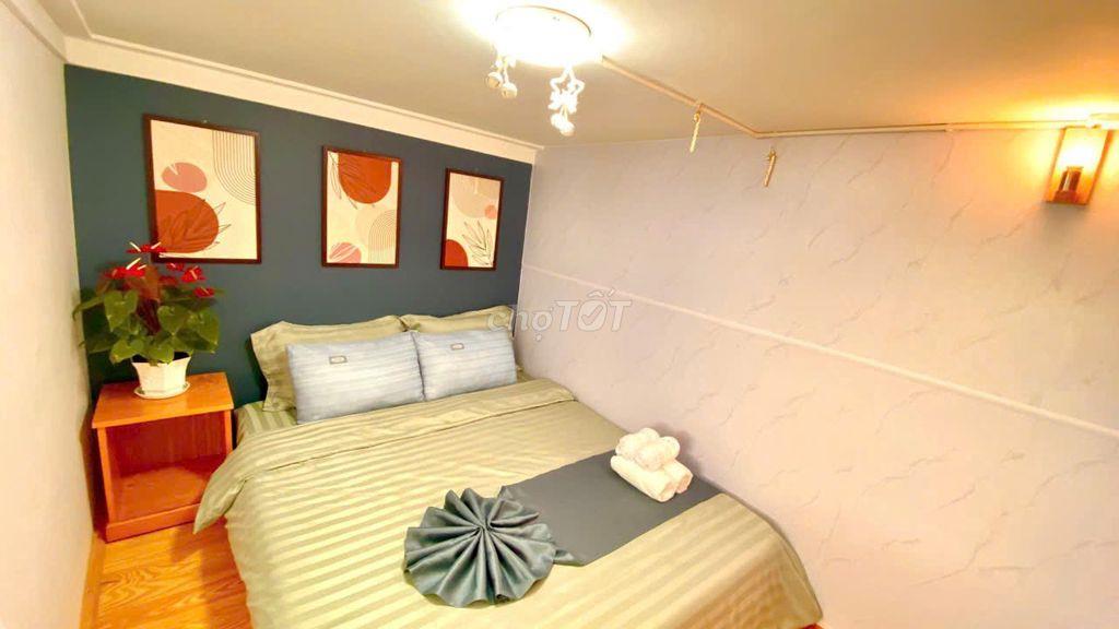 CHO THUÊ CĂN HỘ 2 PN FULL NỘI THẤT CÓ CỬA SỔ P8 GIÁ 7 TRIỆU/THÁNG