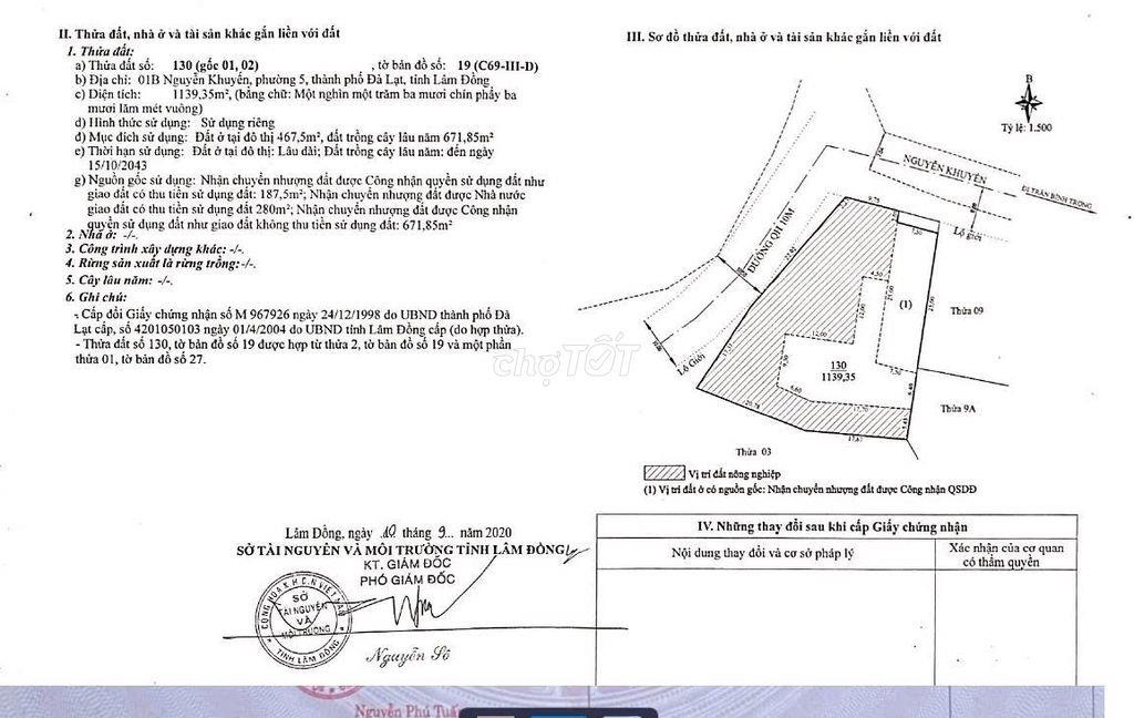 ĐẤT 3 MẶT TIỀN ĐƯỜNG NGUYỄN KHUYẾN, TRUNG TÂM ĐÀ LẠT
