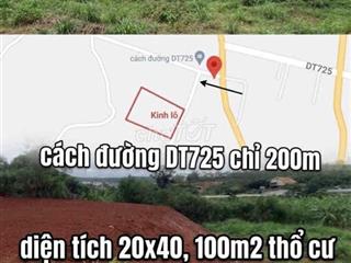 Bán lô đất 800m2 cách đường DT725 200m