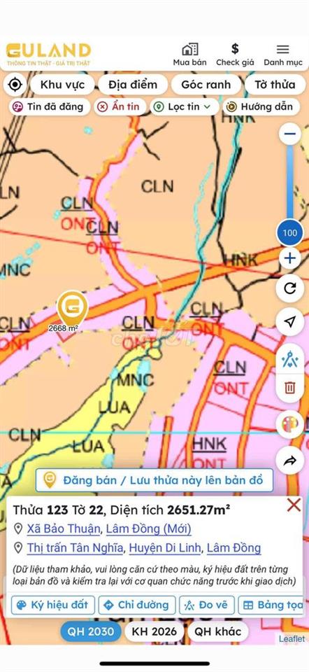 BÁN ĐẤT MẶT TIỀN LIÊN XÃ - TÂN NGHĨA ( Cũ )