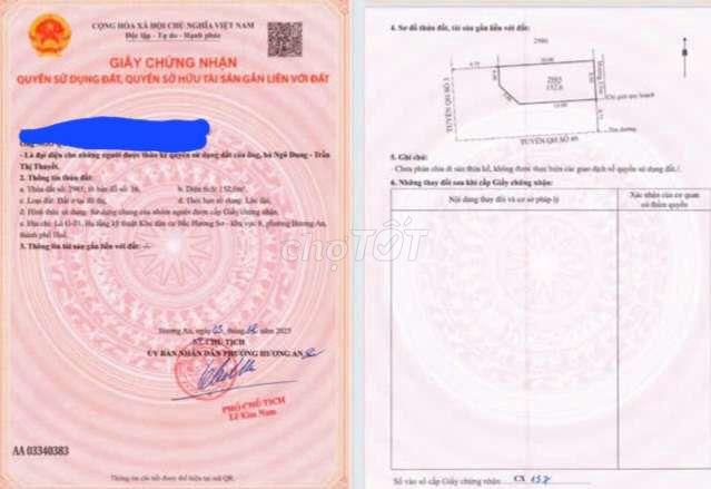 Đất Mặt Tiền Đường Nguyễn Đăng Long, Hương Sơ Lô 2 Mặt Tiền 