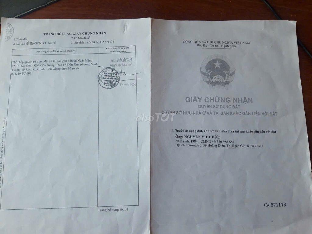 BÁN NHÀ KHU THU NHẬP THẤP RẠCH GIÁ