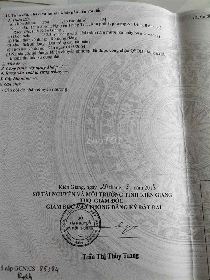 Bán dãy phòng trọ đang hoạt động 6 phòng, còn dư DT cất nhà.
