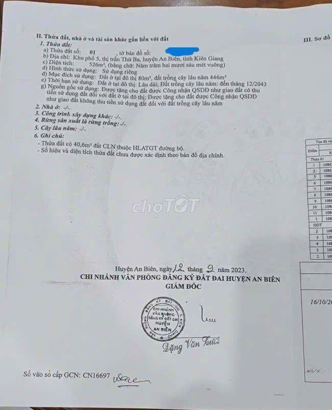 Nhà mặt tiền QL 63 An Biên đang cho ngân hàng thuê