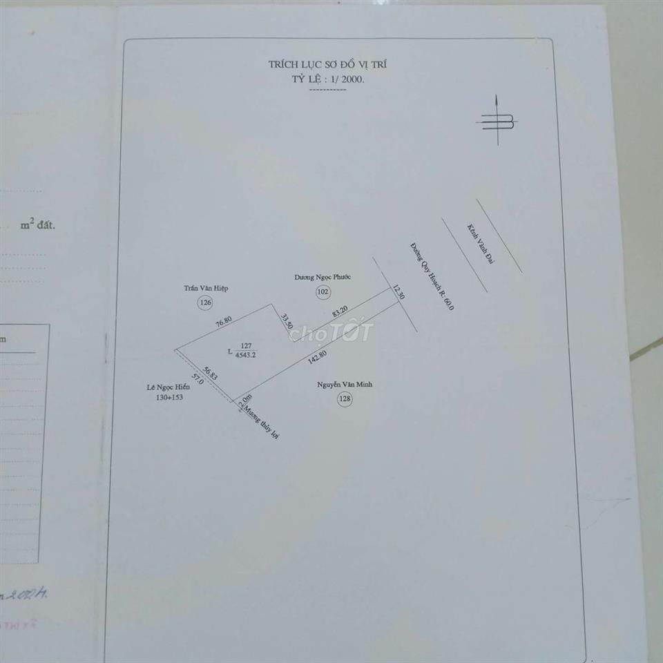 Bán 4543 m vuông đất   Dự án mở rộng TP Rạch Giá 