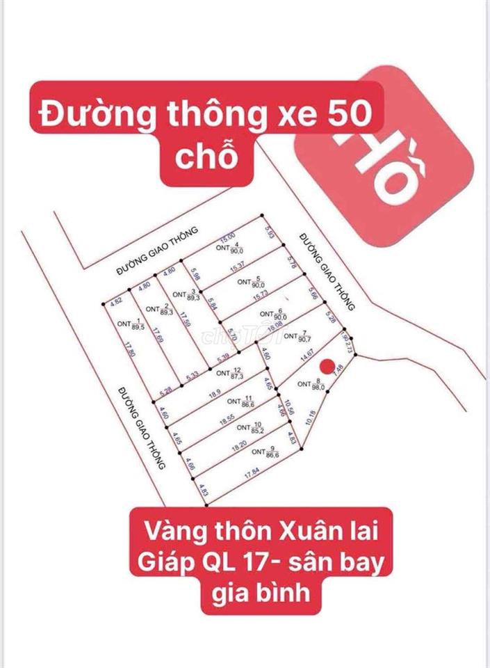 👍👍1 lô ***  🚩🚩Vị Trí Vàng Thôn Xuân Lai  👉👉Cách Ql 17 hơn 100m Đư