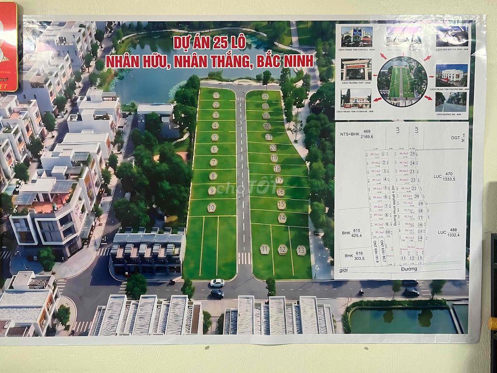 🆘🆘👏👏25 lô đất Nền Thổ cư Tại  Nhân Thắng  👉S = 90-95m2 💵💵💵💵💵💵💵 Giá chư