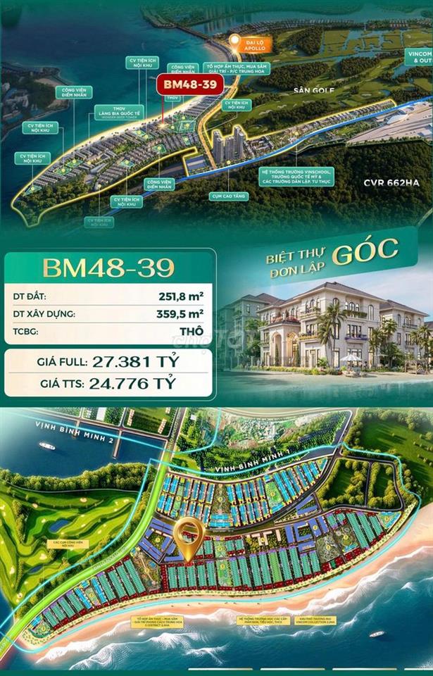 BIỆT THỰ ĐƠN LẬP GÓC GIÁ *** QUỸ HÀNG VHGG HẠ LONG!