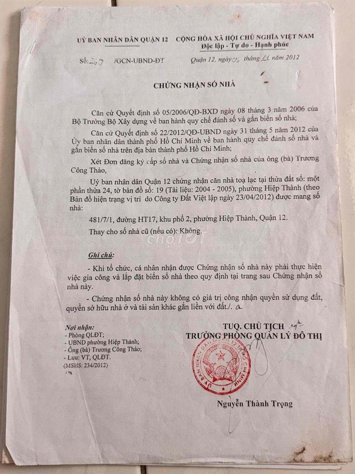 ban can nhà quan 12 phuong tân thoi hiep ngay ben xe bip hiep thanh