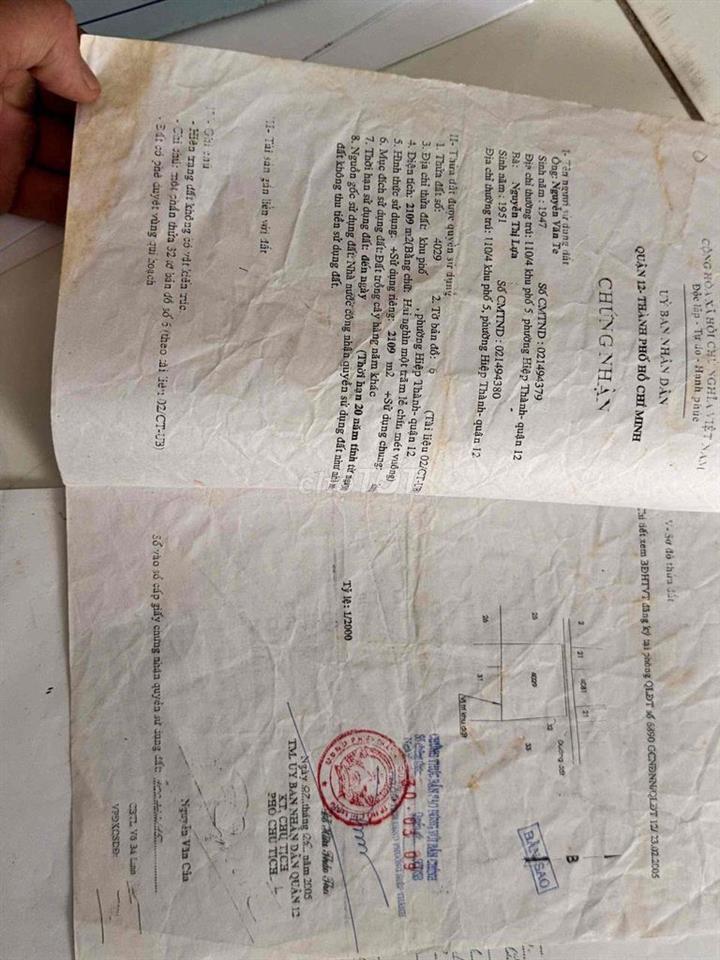 ban can nhà quan 12 phuong tân thoi hiep ngay ben xe bip hiep thanh