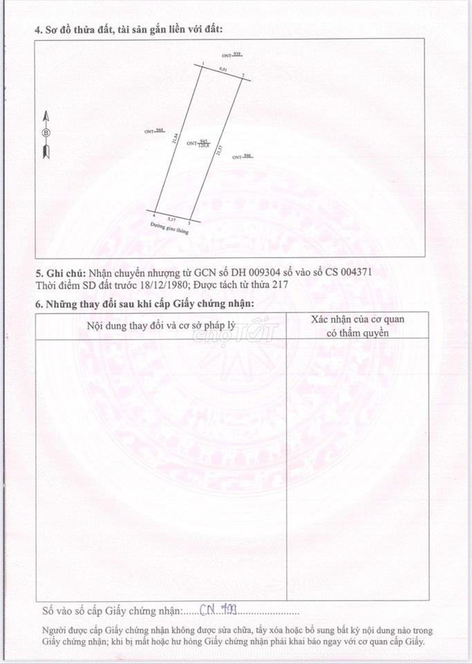 Bán đất nền KCN Lam Sơn sẵn sổ giá tốt 