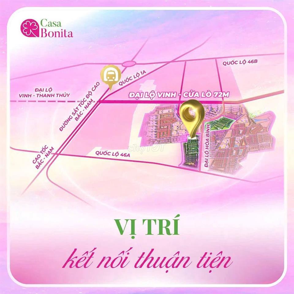 VỊ TRÍ TÂM ĐIỂM ĐẠI ĐÔ THỊ VSIP NGHỆ AN - CASA BONITA