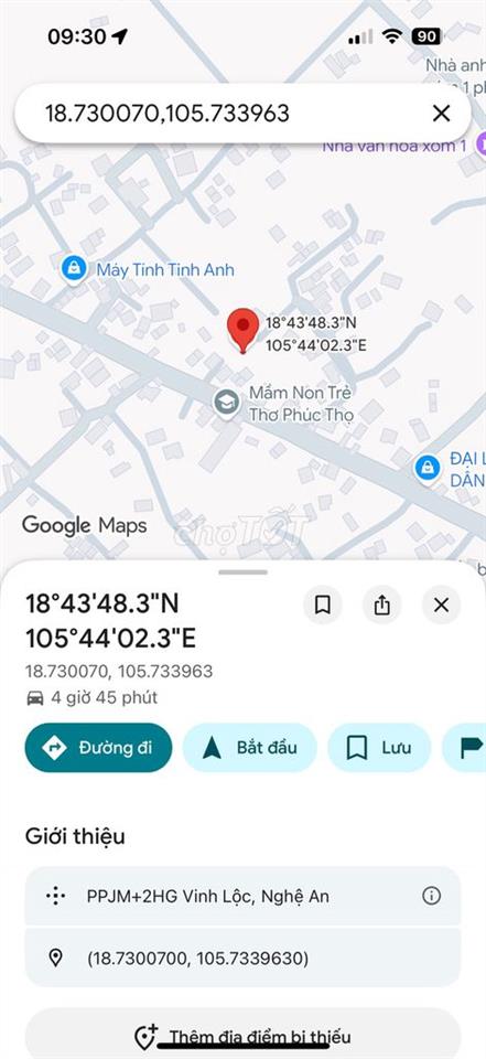 Bán đất 300m2 TP Vinh