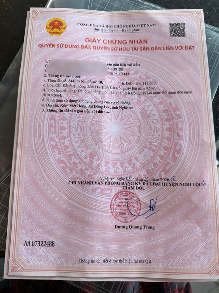 Cần bán đất cách biển Cửa Lò 3km theo đường chim đi bộ