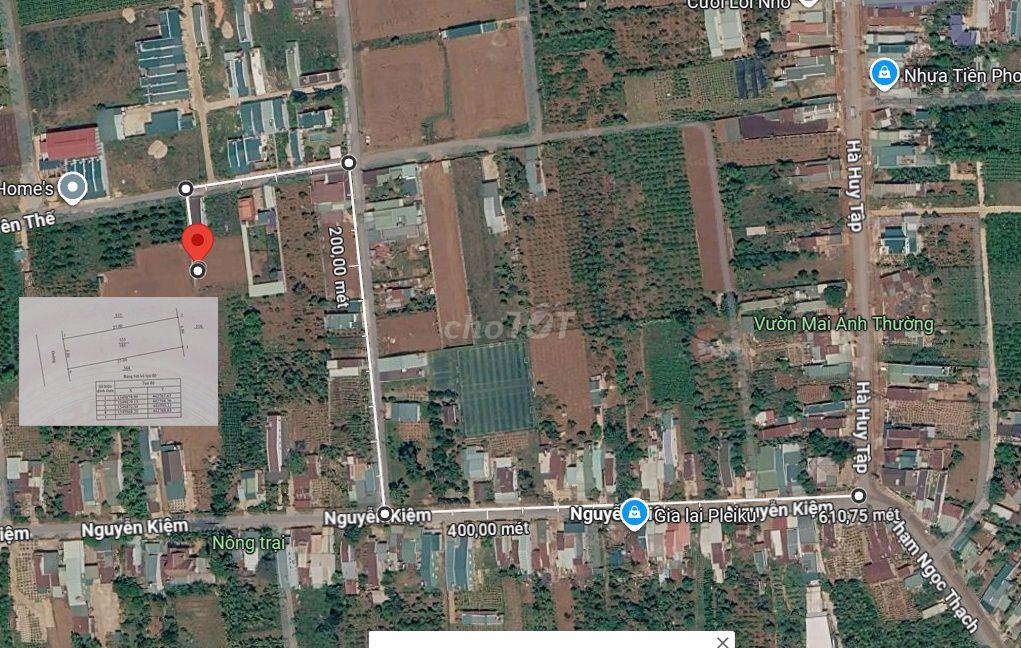Đổi đất thổ cư 185m² P. Thống Nhất, Gia Lai lấy ô tô 5 chỗ + bù tiền