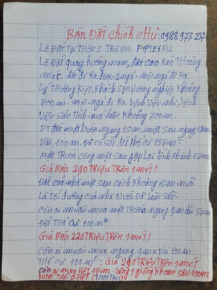 Chính chủ bán đất